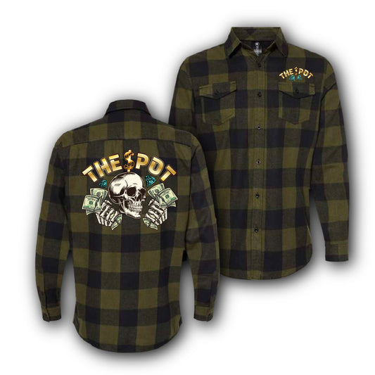 The Spot Skull Money Flannel