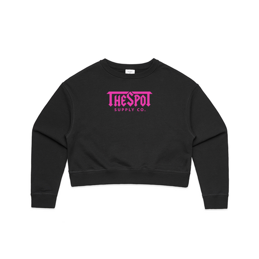 Women's Premium Spot Crop Crewneck